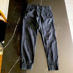 Diesel Black Seersucker Joggers. Medium